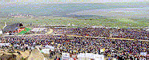 Pope celebrates Mass at Galilee
