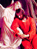 Jesus was consoled in the Garden of Gethsemane